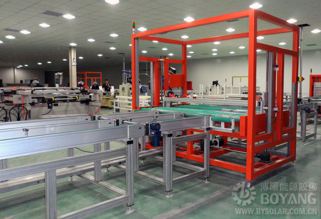 光伏组件生产线-自动翻转人工检查生产线